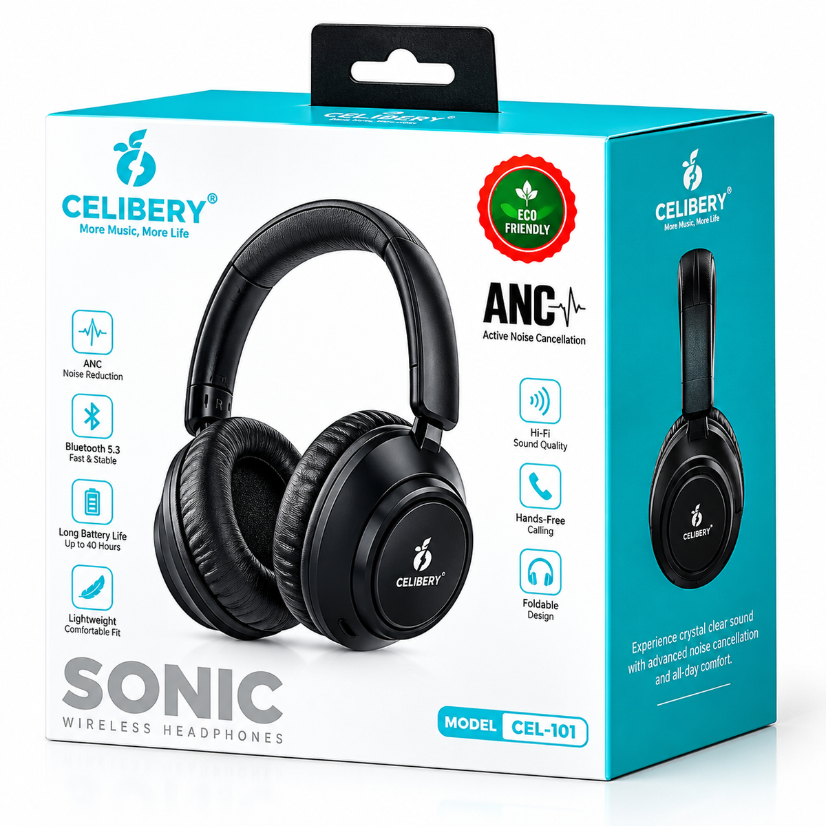 Celibery Sonic (CEL-101) ANC Noise Cancelling Headphones