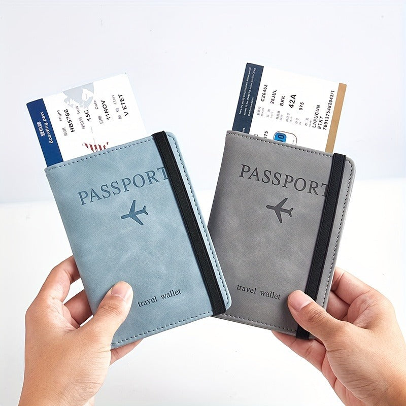 Passport Travel Wallet Organizer Durable Secure Multi Compartment Design For Passports Cards Money And Travel Essentials | Random Colour
