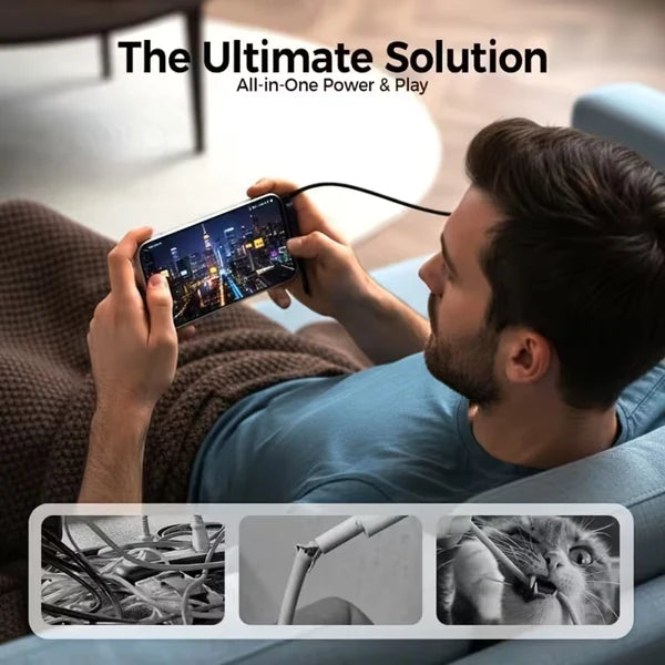 240W Folding Phone Holder With Right Angle Fast Charging Cable - Electronic Accessory Designed For Device Support And Daily Charging Routine