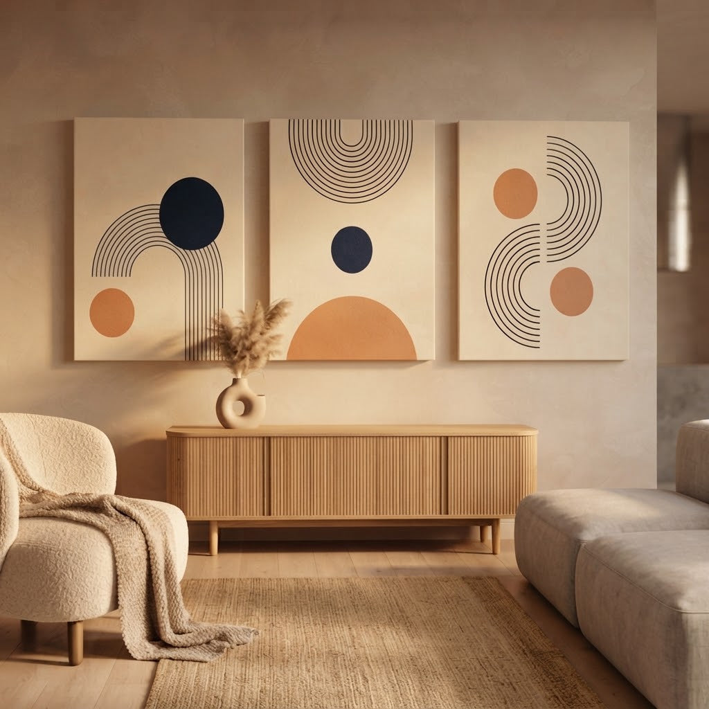 Set of 3 Premium Wall Art Photo Tiles – Modern Home Decor Sets 8x11
