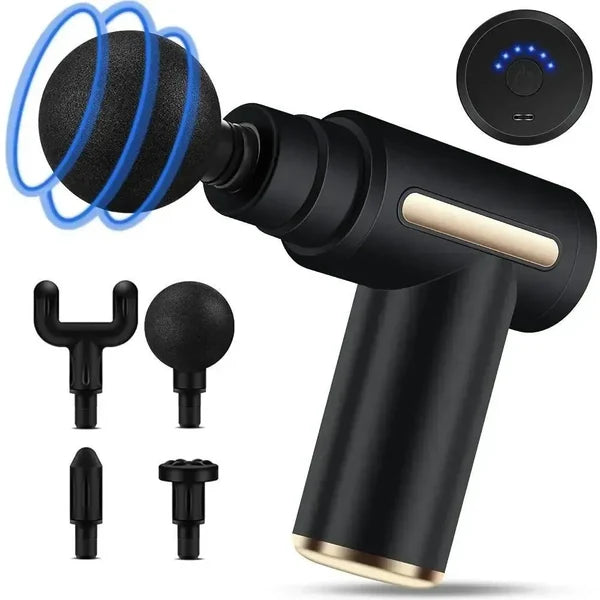 Massage Gun 4 In 1 Multifunctional Electric Full Body Massage Equipment Set - 6 Speeds With 4 Massage Heads For Deep Tissue Relief And Relaxation (Random Color)