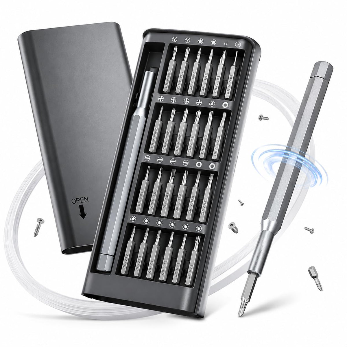 24 In 1 Screwdriver Bit Set Magnetic Disassembly Tool Durable Compact And Versatile Repair Kit For Daily Use