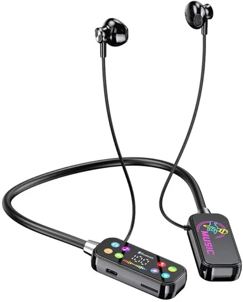 Mf Model YG17 Wireless Neckband Earphones with LED Display
