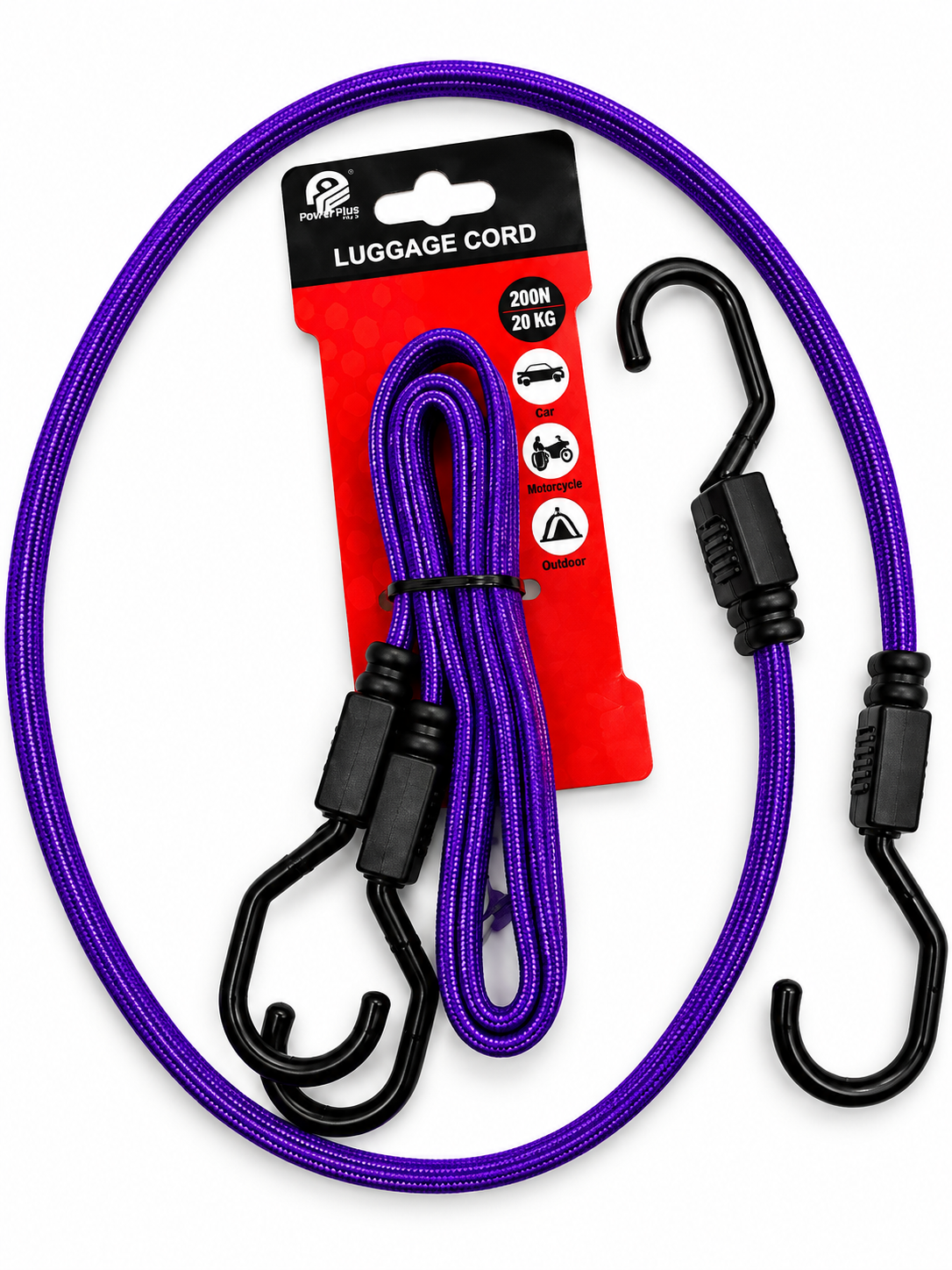 Power Plus Luggage Cord - Heavy Duty Bungee Hook