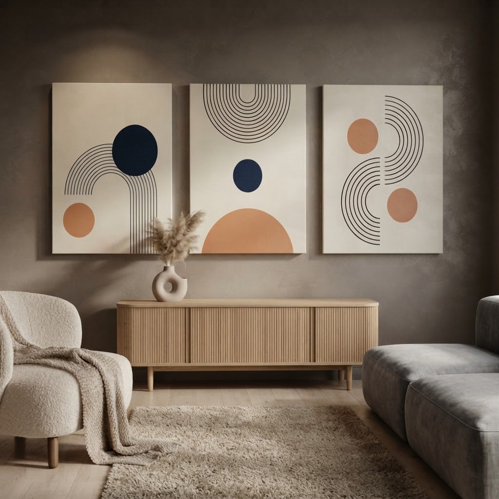 Set of 3 Premium Wall Art Photo Tiles – Modern Home Decor Sets 8x11