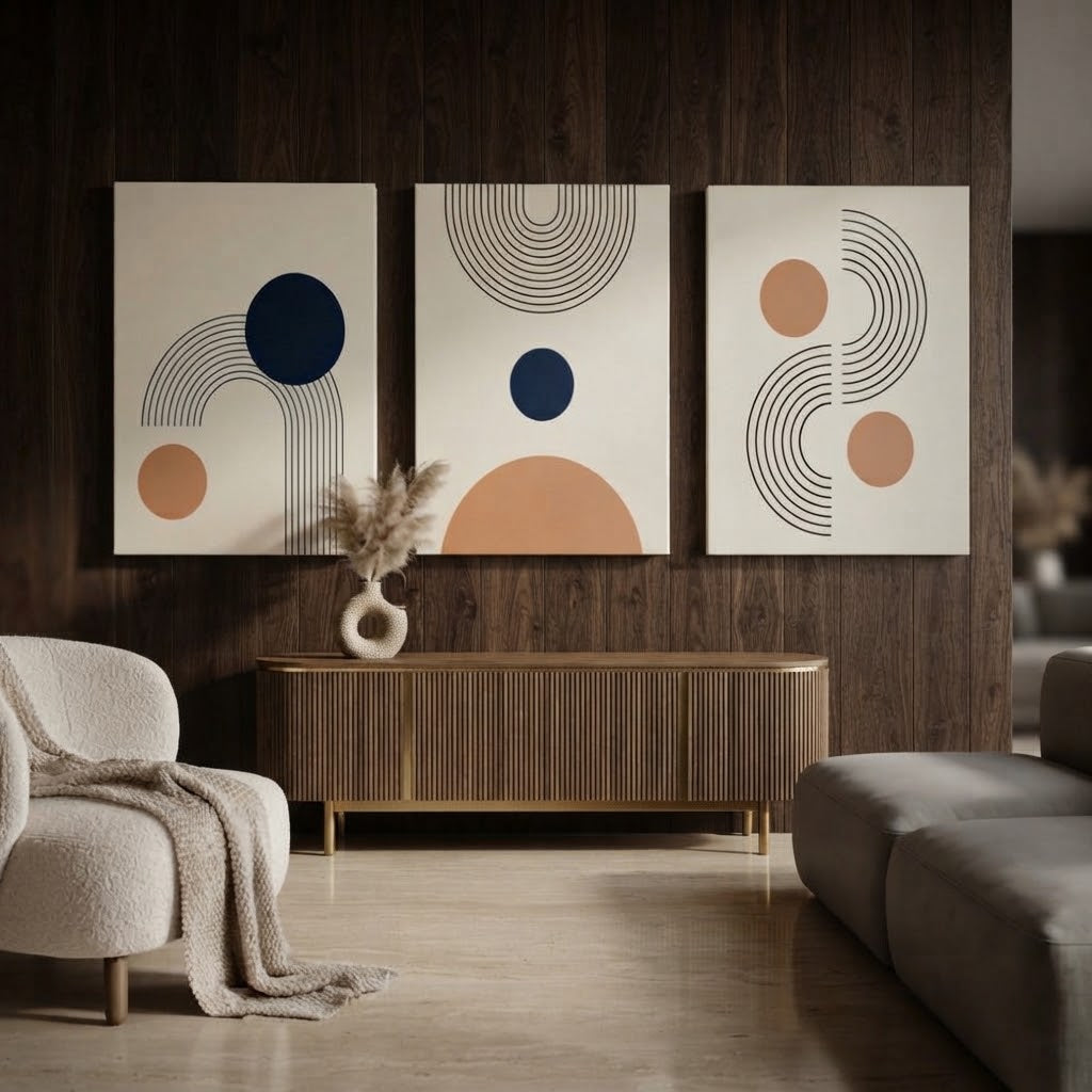 Set of 3 Premium Wall Art Photo Tiles – Modern Home Decor Sets 8x11