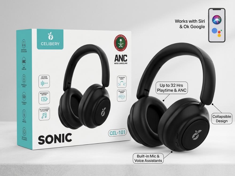 Celibery Sonic (CEL-101) ANC Noise Cancelling Headphones